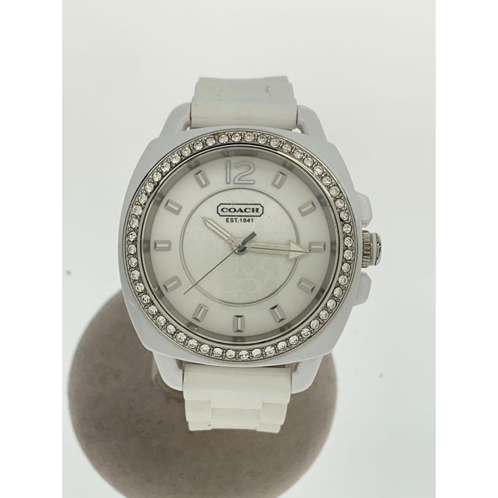 Coach A O H 5 Wrist Watch white rubber Women Direct from Japan Secondhand