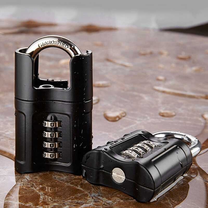 4 Digit Password Combination Padlock Waterproof Security Door Lock