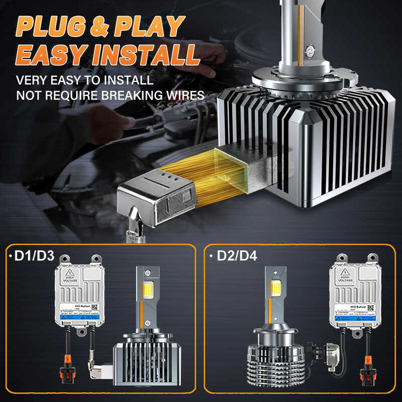 ❤ EKLEVA D4s Xenon Lamp Car Super Bulbs Plug&Play Led LED 8000K CANBUS Lenses D1s D2s D3s D4s 600