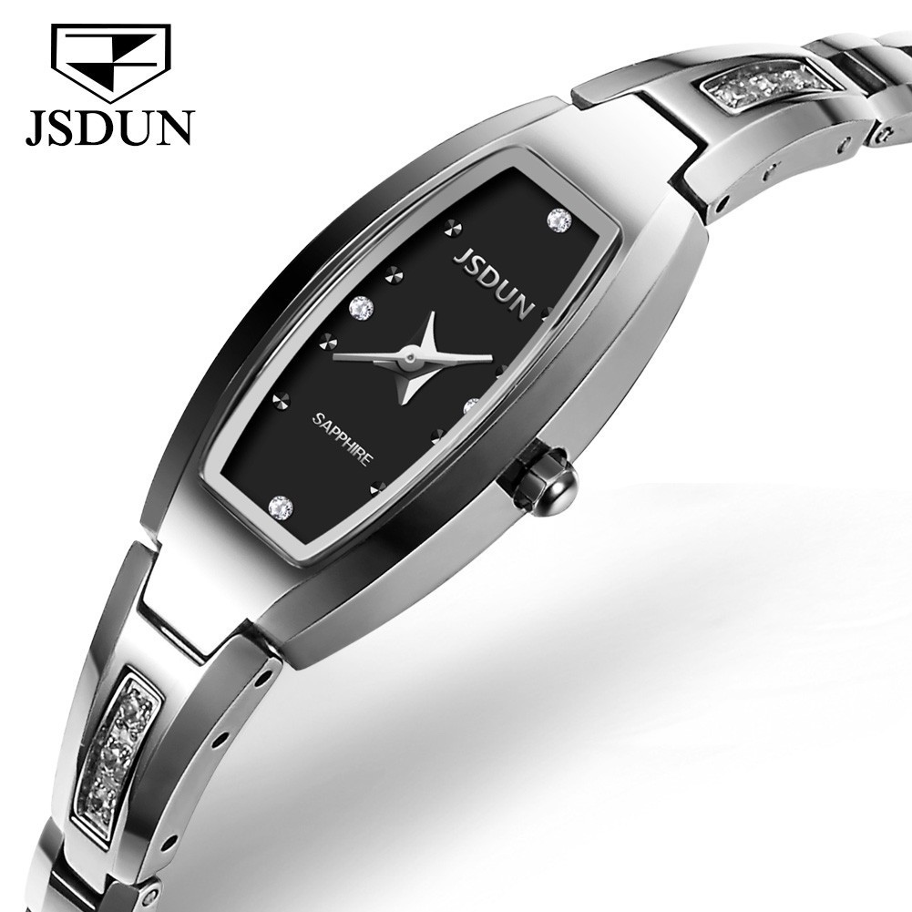 JSDUN ยี่ห้อผู้หญิงธุรกิจควอตซ์นาฬิกาสร้อยข้อมือ 30 นาฬิกาข้อมือกันน้ำ