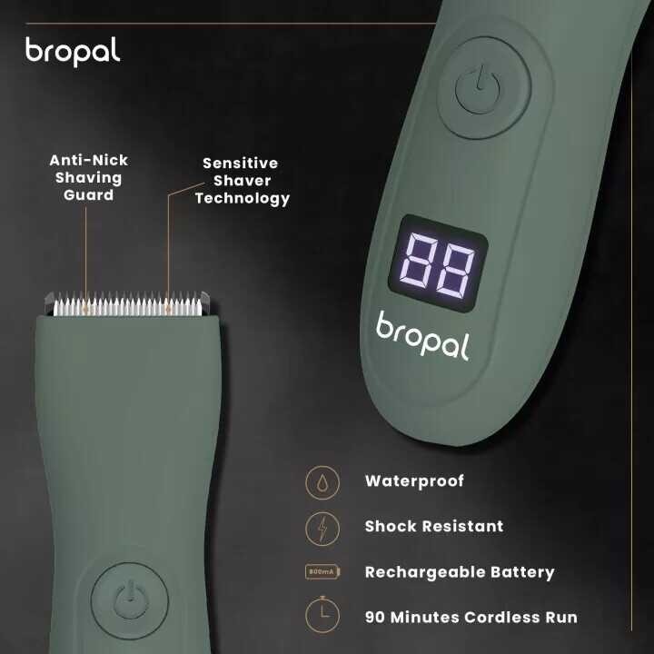 ❤ Meridian Second Generation LED Display The Broomer Shaver By Bropal Manscaping Groin And Balls