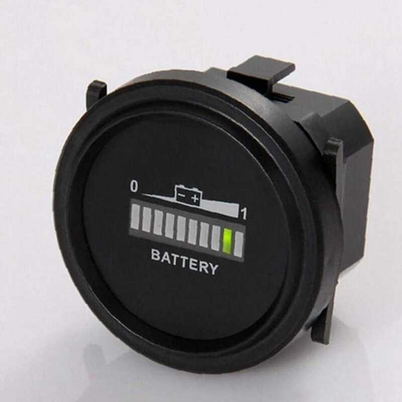 ❤ 12V/24V/36V/48V/72V LED Digital Waterproof Meter Gauge Battery Indicator For Go-Lf Ca-Rt