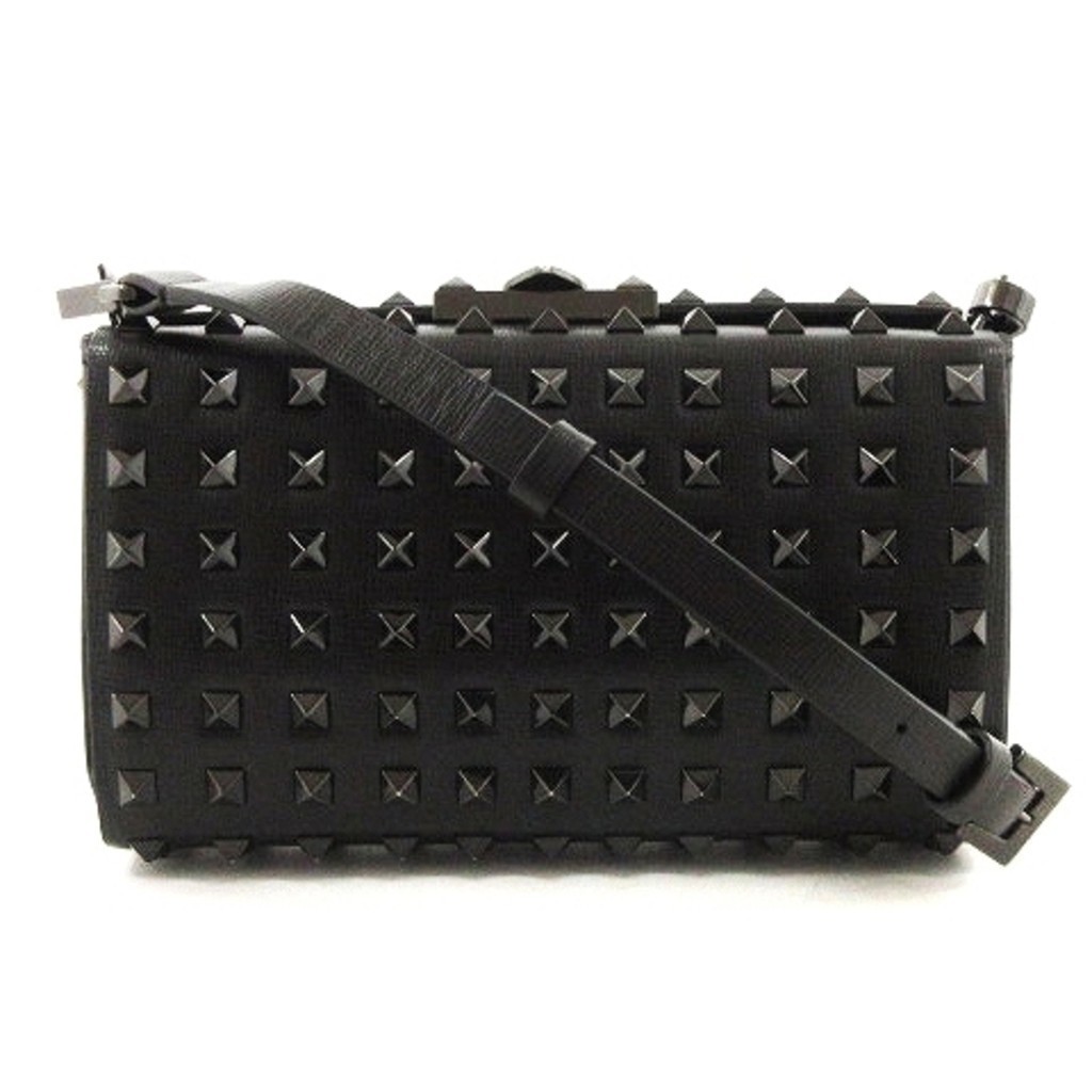 Valentino Garavani Studded Shoulder Bag Hand Black SM1 Direct from Japan Secondhand