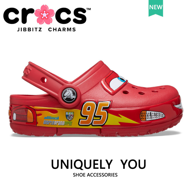 รองเท้า crocs เด็ก  PIXAR CARS LIGHTNING MCQUEEN CLOG รองเท้าแตะไปทะเล ร้องเท้าหัวโต#209381