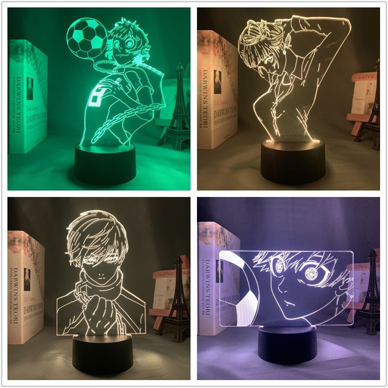 Blue Lock LED โคมไฟอะคริลิค Yoichi Isagi Seishiro Nagi รูปไฟกลางคืน