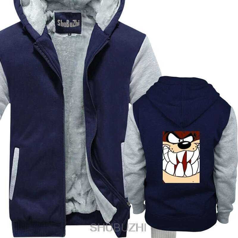 ❤️ Taz Tazmanian DEVIL Warner Bros เสื้อมีฮู้ดหนาใส่ได้ทั้งชายและหญิงเสื้อแจ็คเก็ตผ้าฝ้ายเสื้อโ