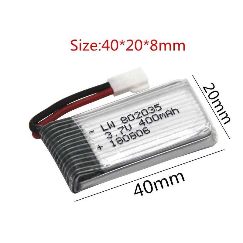 ❥ 3Pcs Limskey 3.7V 400Mah 25C Droneชาร์จlipoแบตเตอรี่752035สำหรับrc Drone E33 E33c H99w Ky101