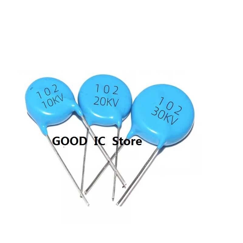 1-20ชิ้น102เครื่องเชื่อมใหม่ตัวเก็บประจุแรงดันสูง1000pf 1Nf 3Kv 2Kv 1Kv 6Kv 4K 10Kv 15Kv 20Kv 25Kv 3