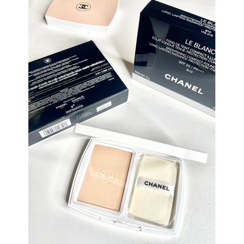 ♞,♘CHANEL LE BLANC BRIGHTENING COMPACT FOUNDATION แป้ง