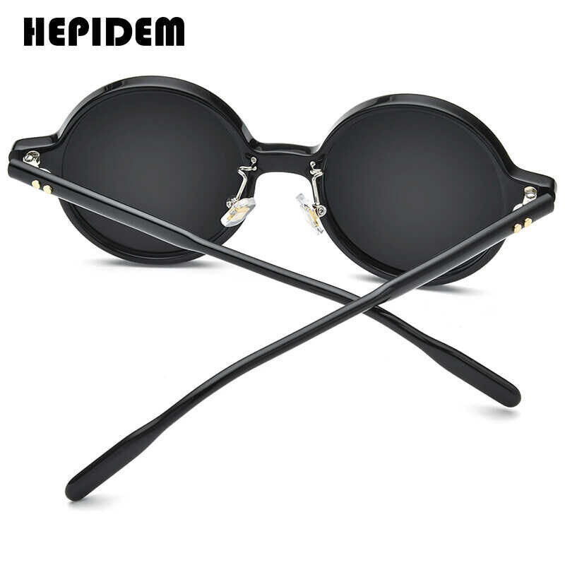 ❤ HEPIDEM Acetate Polarized Sunglasses Men 2022 New Retro Vintage Circle Round Sun Glasses For Wo