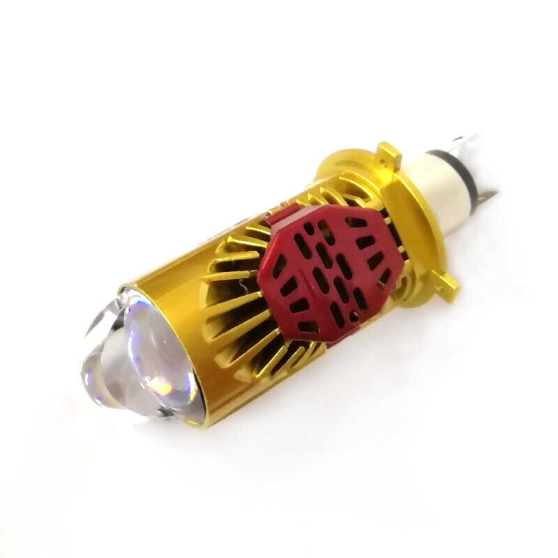 ❤ Txvso8 1Pcs H4 LED ไฟหน้ารถจักรยานยนต์ Mini Projector เลนส์ Spotlight H