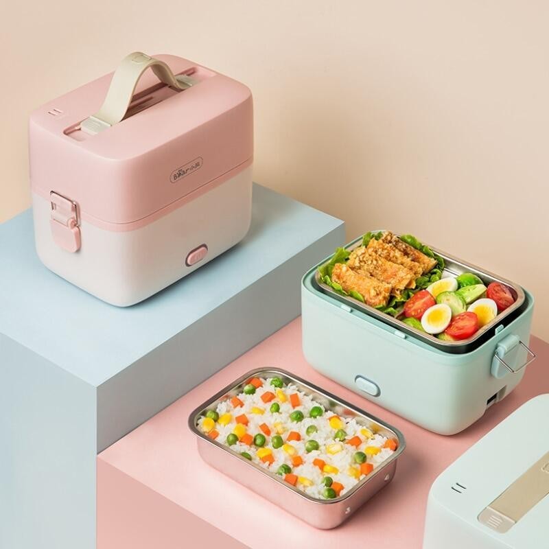 Bear Electric Rice Cooker Multi Heating Lunch Box Portable Mini Steamer Inner Food Warmer Container Bear/DFH-B12E1