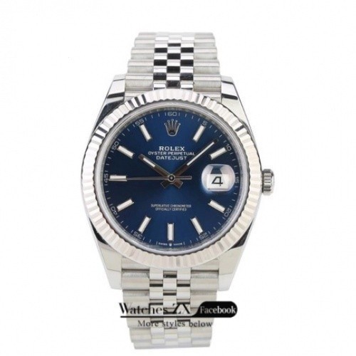 Rolex Datejust Permanent 41mm Blue Dial Men 's Luxury Watch # Luxury # # Mechanical Watch #