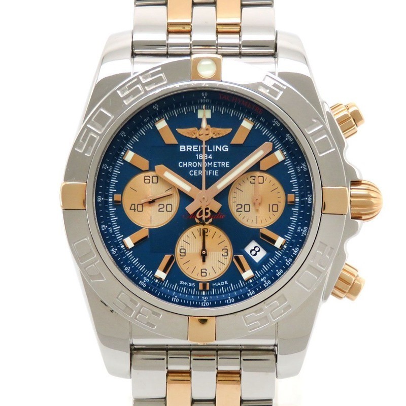 Breitling18k นาฬิกาข้อมืออัตโนมัติ สีโรสโกลด์ สําหรับผู้ชาย IB0110