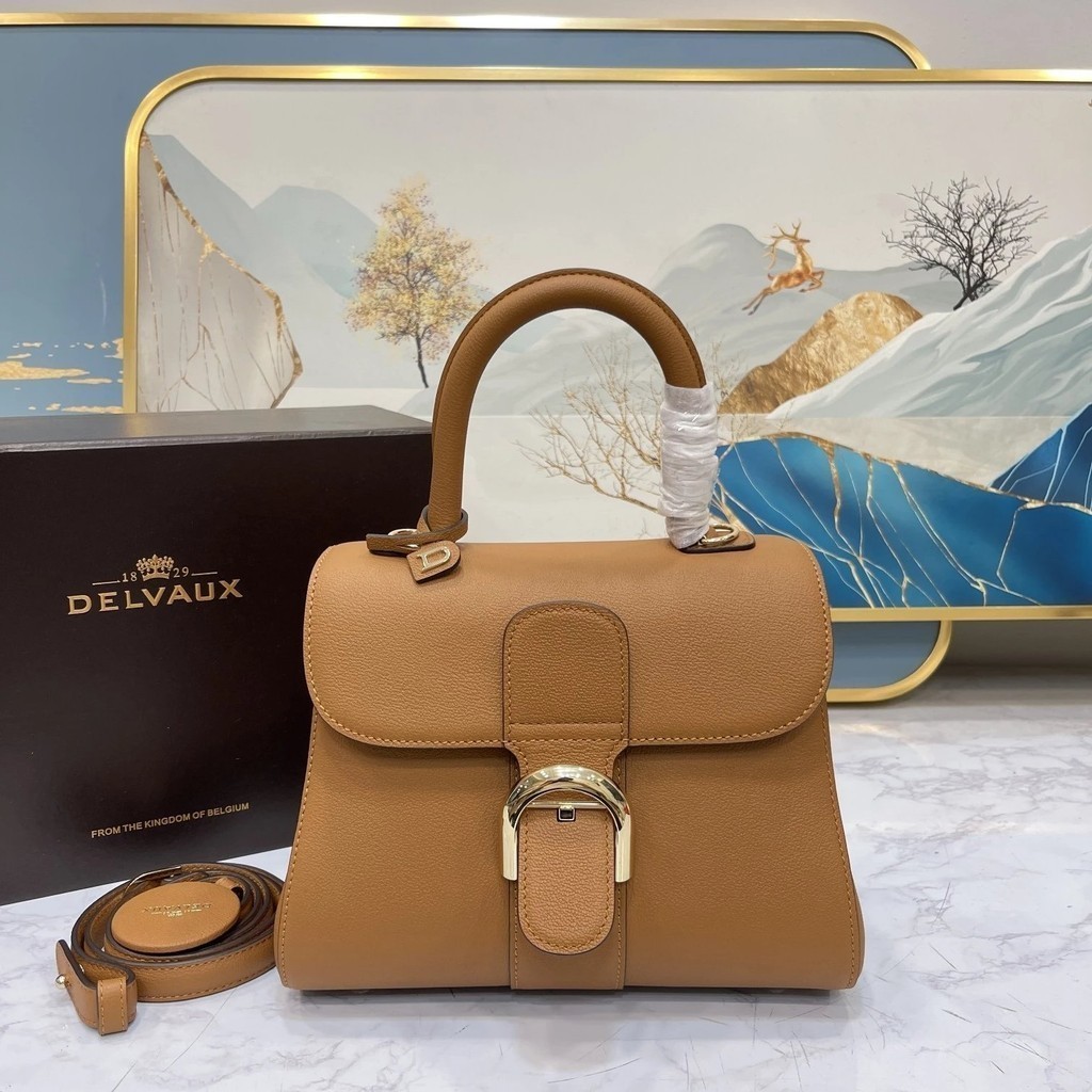 ใหม ่ PM togo Skin Caramel Belgium Delvaux Delvaux Brillant Classic New Masterpiece Bag!Selected Ro