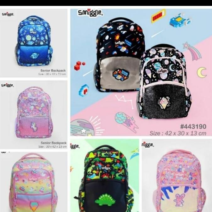 Smiggle Senior Backpack/Smiggle Backpack New Motif SD Size