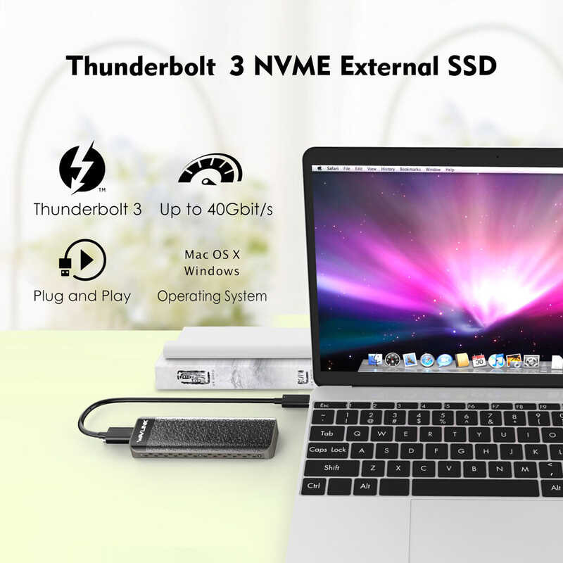 Enclosure Wavlink 3 Portable Pcie Nvme External Hard Drive 3940 Mb/S Read Speeds Compatible With Th 
