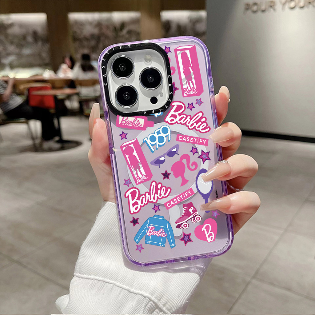 Pink Star Bab สติกเกอร์ไร้สายชาร์จแม่เหล็กสําหรับ IPhone 11 14 15 Pro Max 12 13 Pro Max ฝาครอบ 14 PLUS 15 PLUS ซิลิโคนนุ่มกันชนกันกระแทก