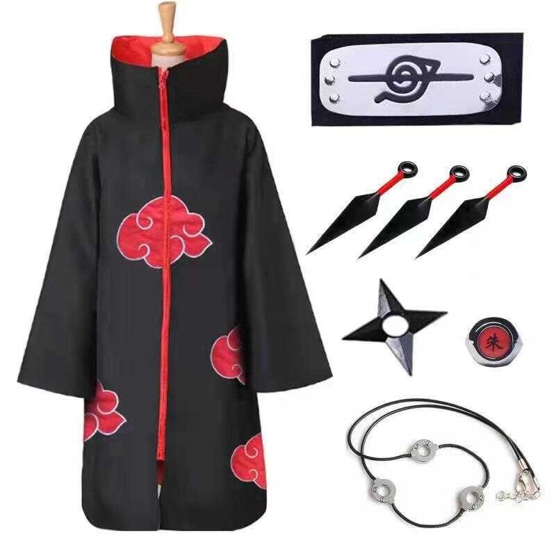 Bilibili Akatsuki Uchiha Itachi Cloak เด็กผู้ใหญ่เสื้อคลุมคลุมฮาโลวี