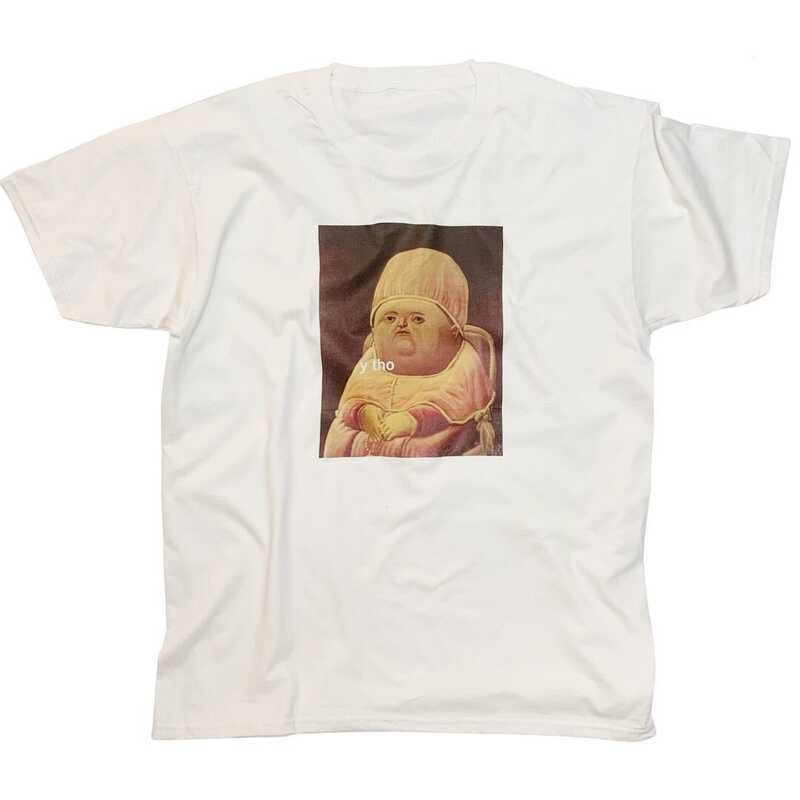 Y Th Funny Meme Canvas T-Shirt สีขาวหรือดํา จาก Reddit