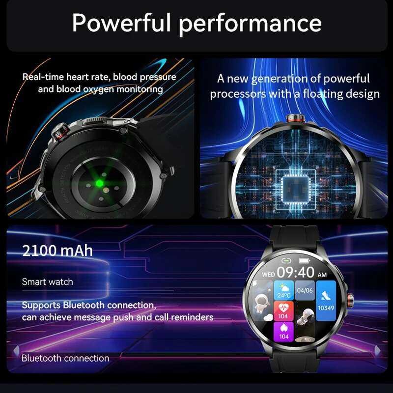 ❥ H99 AMOLED สมาร์ทนผู้ชายผู้หญิง 4G ซิมการ์ด Wifi Cellular GPS NFC Smartwatch Android 8.1 หมุน