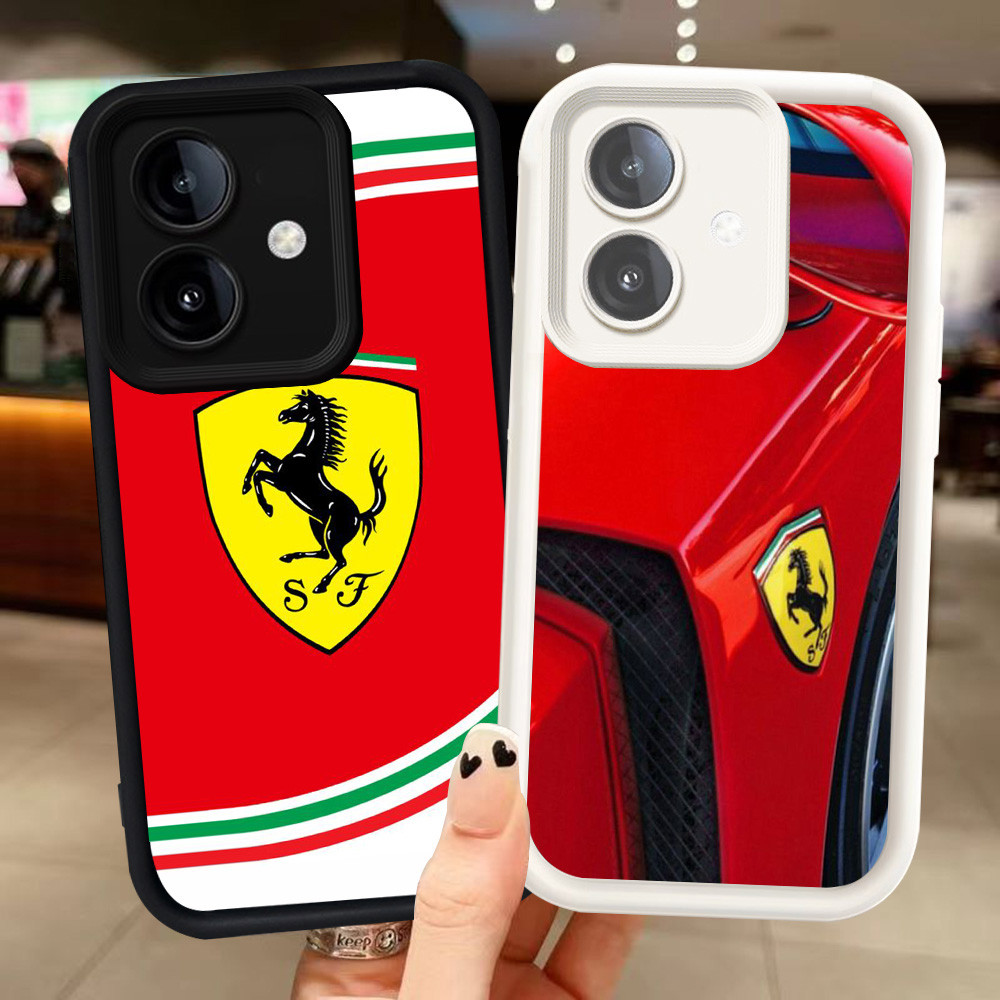 Z-46 Ferrari ปลอกสีขาวสีดําสําหรับเคส OPPO A3 A3X A5 Pro A5X 5G