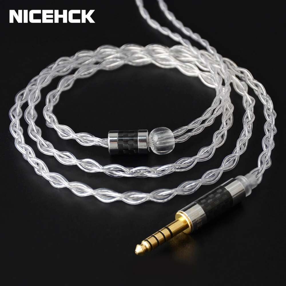 NICEHCK LitzPS 4N Litz Pure Silver หูฟังอัพเกรดสาย 3.5/2.5/4.4 มม.MMCX/NX7MK4/QDC/0.78 มม.2Pin สําหร
