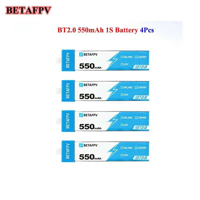 ❥ BETAFPV Bt2.0 550Mah 1S แบตเตอรี่สําหรับ Meteor75, Pro, Meteor75 Hd, Pro / Cetus X 4 ชิ้น ❥