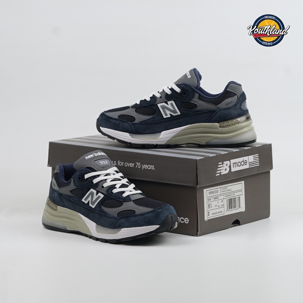 (YTL)  Sepatu Sneakers - New Balance 992 Navy