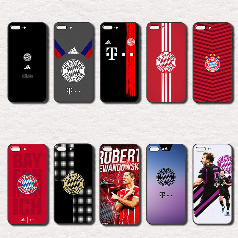 เคสโทรศัพท์สีดําแบบนุ่มสําหรับ iPhone SE X XR XS MAX 11 Pro Max FC Bayern Munich Cover