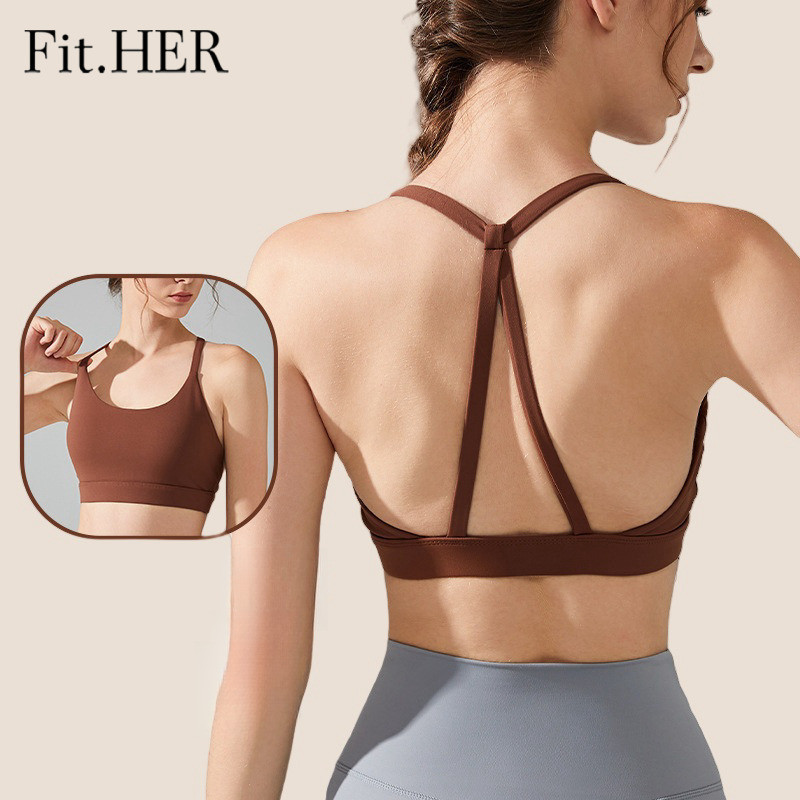 Fit HER Sports Bra Cat Ear สําหรับผู้หญิง ความแข็งแรงสูง Shock absorption เสื้อกั๊กโยคะสําหรับสวมใส่ภายนอก แห้งเร็ว ระบายอากาศได้ และชุดชั้นในออกกําลังกายด้านหลังที่สวยงาม
