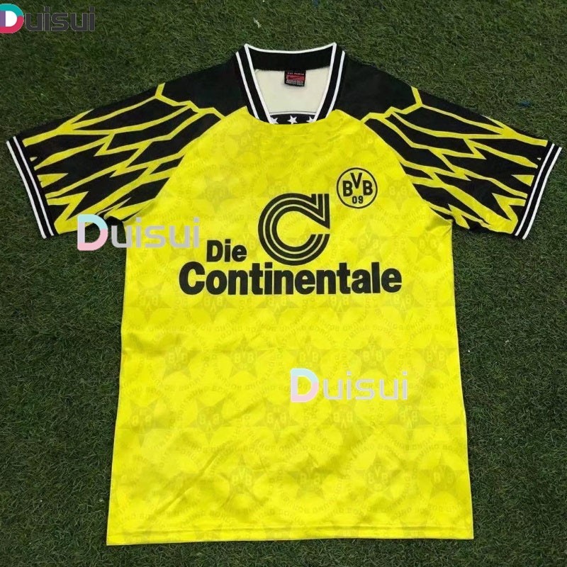 94-95 Dortmund home jersey 100-3XL เสื ้ อยืดแขนสั ้ น jersey เสื ้ อฟุตบอลคุณภาพสูง jersey AAA