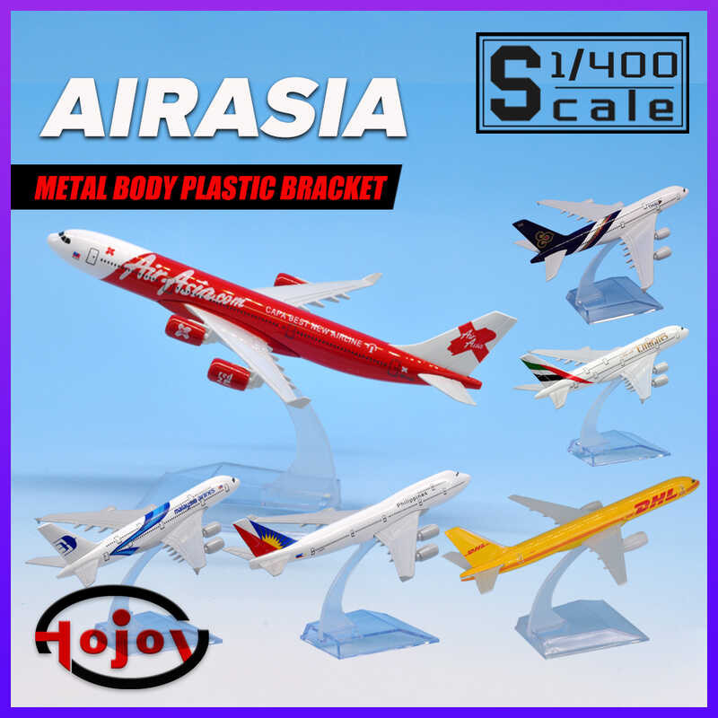 Airbus ขนาด1:400 AirAsia A340 A320โลหะ Diecast เครื่องบินเครื่องบินรุ