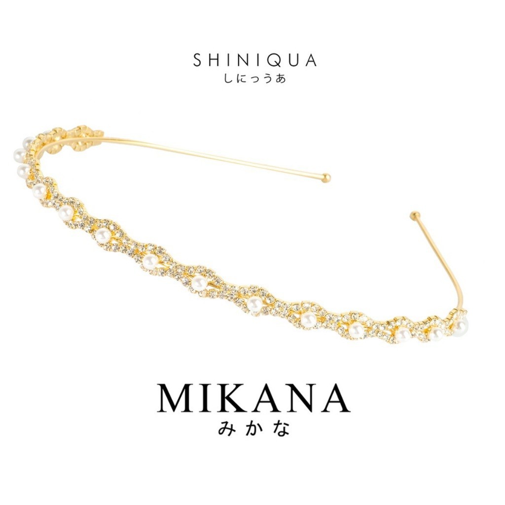 Mikana Shiniqua ที่คาดผมโลหะแฟชั่นเครื่องประดับผมสําหรับผู้หญิง