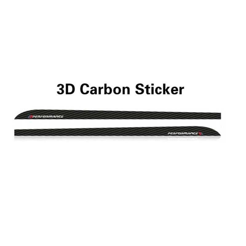 ❤ 2Pcs Carbon Fiber Sticker M Performance 5D Side Skirt Sills Stickers For M3 M5 E30 E34 E46 E39