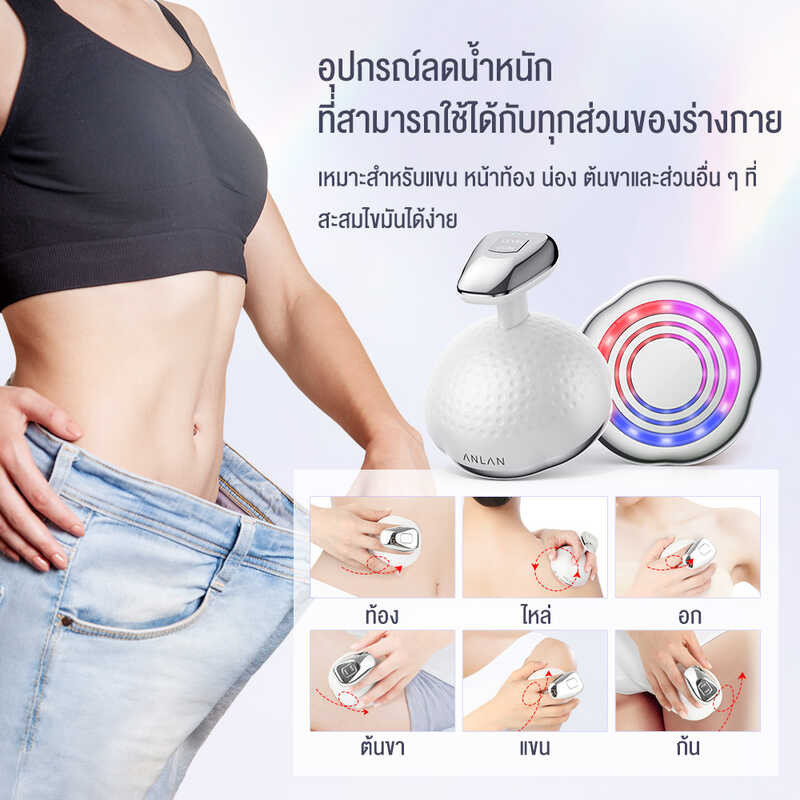 RF ANLAN อัลตราโซนิค7 IN 1เครื่นวดตัวลดน้ำหนักแบบกาวิเทชั