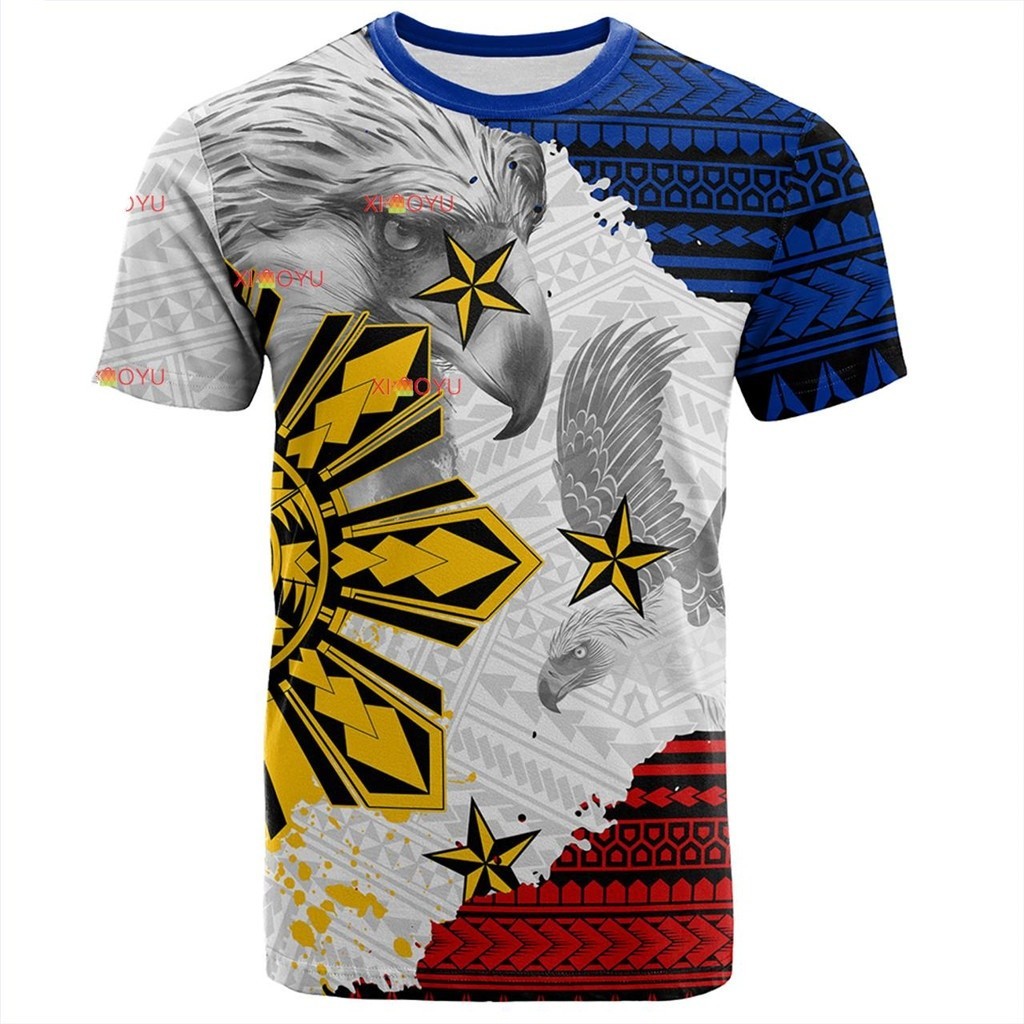 ฟิลิปปินส์เสื้อยืด Eagles Filipino Sun Flag Grunge Style