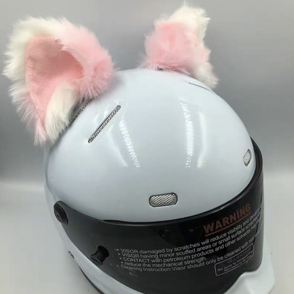 มอเตอร์ไซค์ Big Fox Helmet Decoration หูฟัง Big Ear Nest Cat Modified Modified Ski Helmet เต็มแพ็คเ