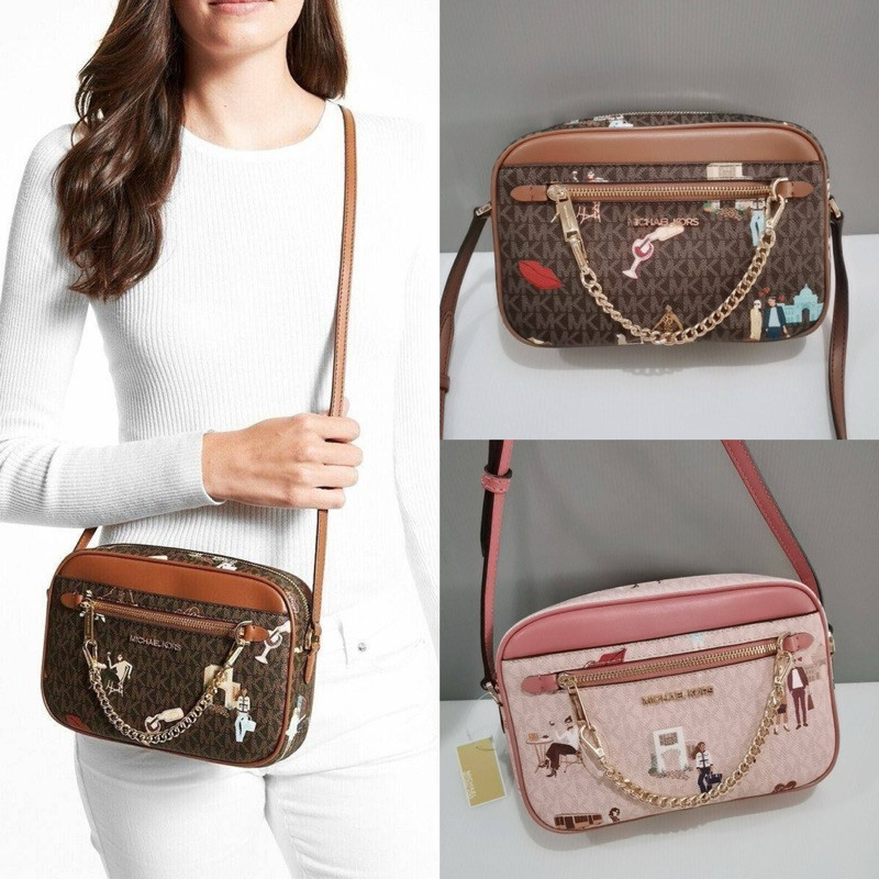 ♞,♘(สด-ผ่อน) 35F2G5CC7V Michael Kors Jet Set Item Girls Zip Chain Crossbody Bag 2025