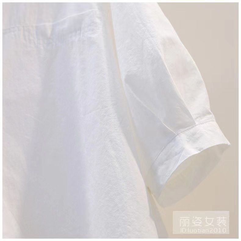สีชมพูรอบคอเสื้อผู้หญิงฤดูร้อนหลวมกลางแขนเสื้อ ราคา ถูกที่สุด ดีลบีเคเค แกลเลอรีภาพที่ 8