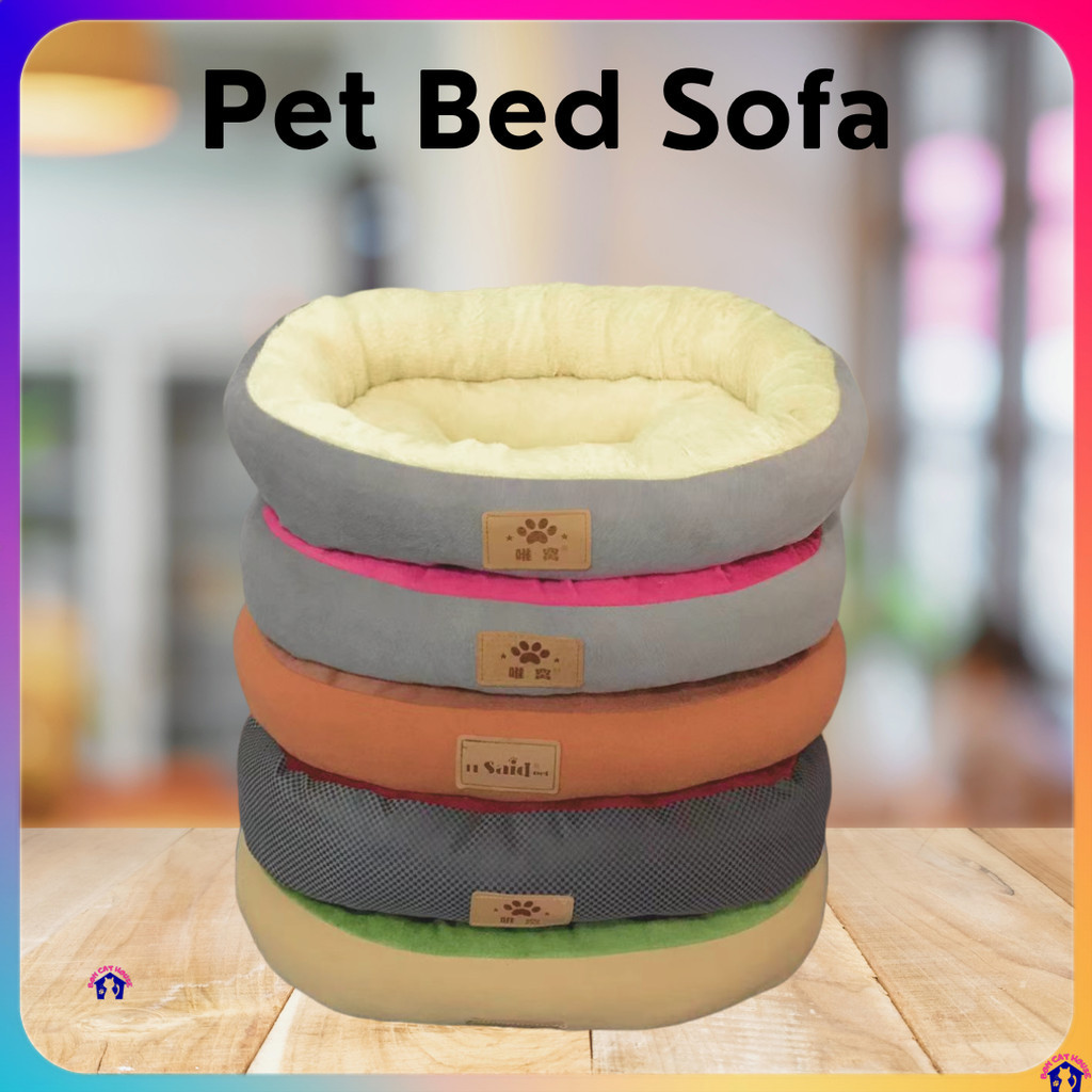 OVAL SOFA 50cm x 40cm x 11cm CAT SOFA CAT SOFA PET BED CAT COTTON CUTE CAT BED COMFORTABLE