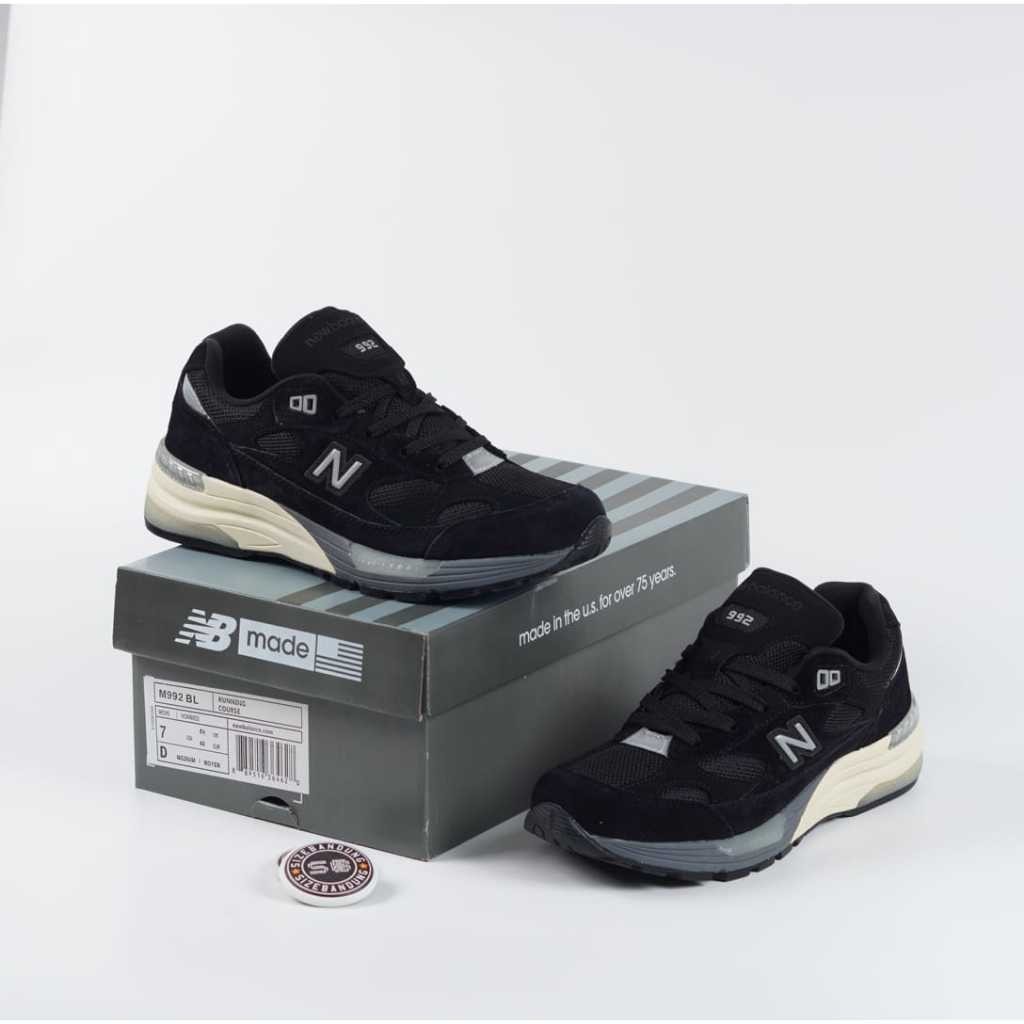 Sepatu New Balance 992BL Black Grey