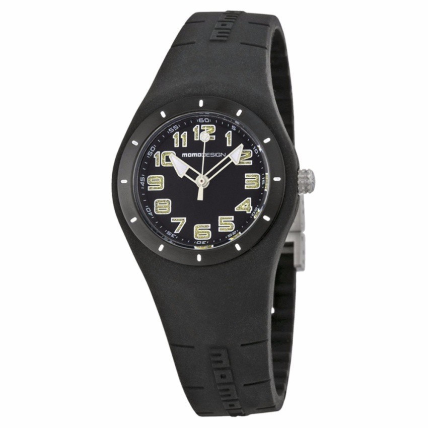 ♞Momo Design นาฬิกาข้อมือผู้หญิง สายซิลิโคน รุ่น MD2006BK-11 - Blackรับประกัน 1 ปี ของแท้