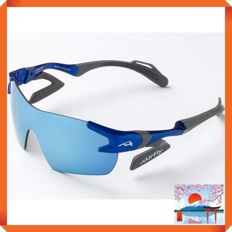 AirFly Nose Padless Sports Sunglasses Kids Size AF-901 C-3K Blue Frame AF-901 C-3K Blue