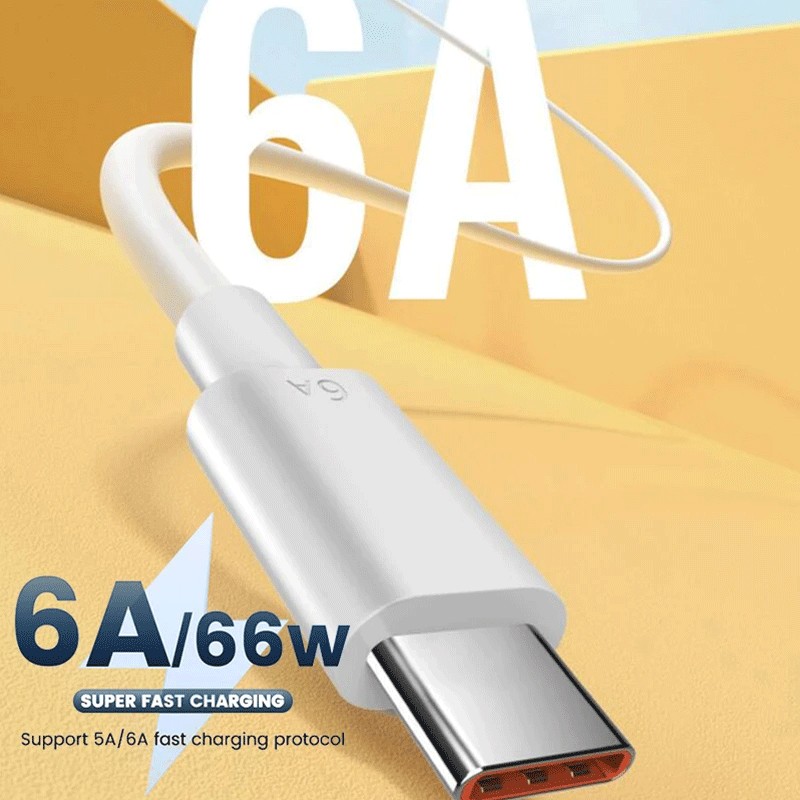 6a 66W USB Type C Super Fast Cable Fast Charging USB C สายชาร์จข้อมูลสําหรับ Infinix Hot 40 Pro สมาร
