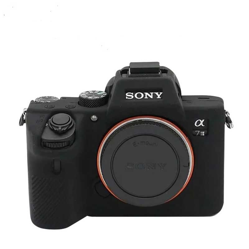➧ เกราะซิลิโคนผิวกรณีกระเป๋ากล้องสำหรับ Sony A7 III A7siii A siii