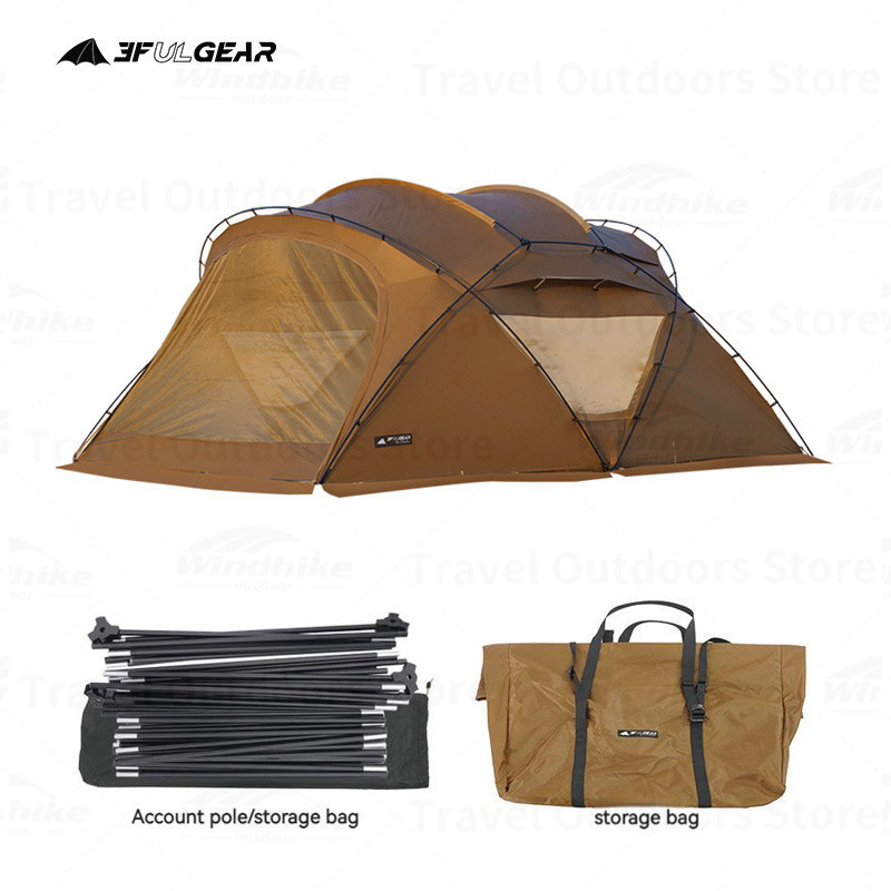3F UL GEAR JiaChong Fishing Tent 5-8 Person Ultralight Trekking Tent Cycling Tent Waterproof portable Travel Tent 4