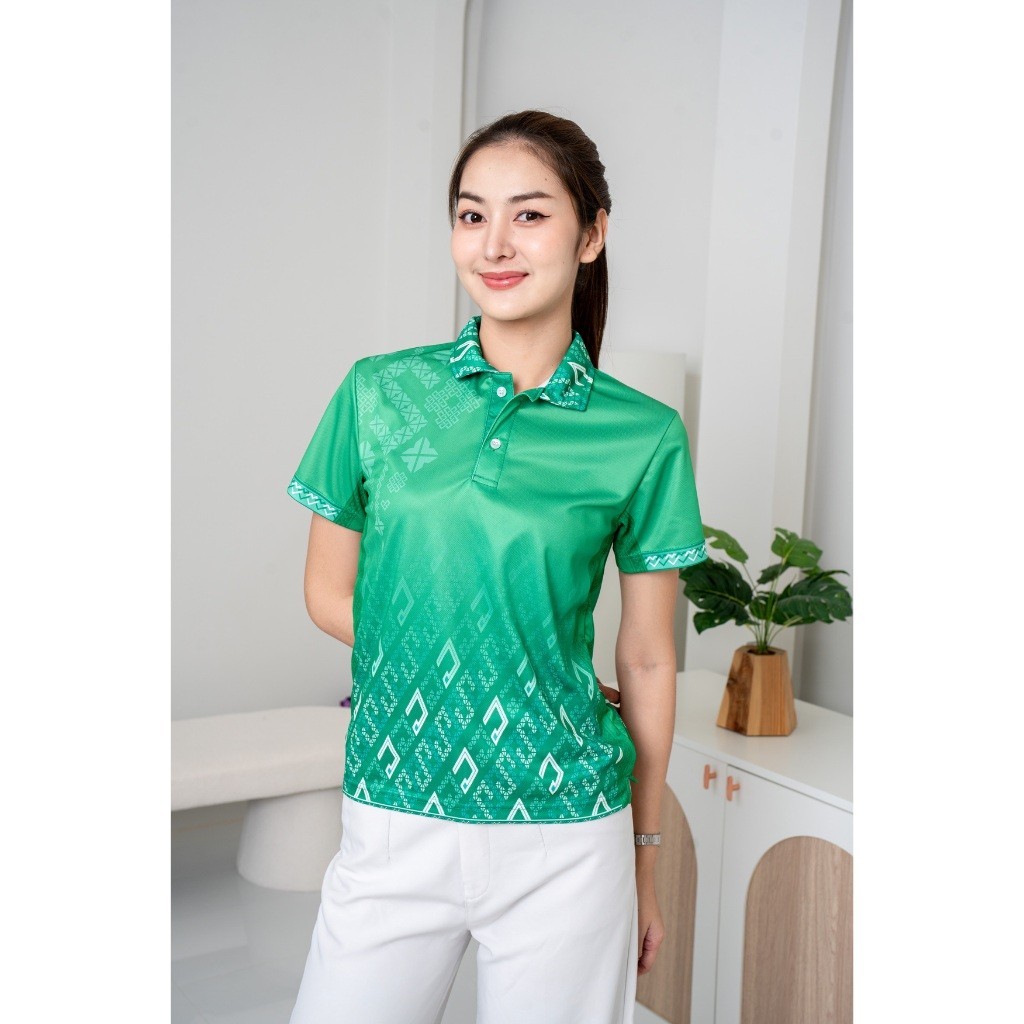 เสื้อโปโล Natvipa ลายวอ เสื้อไส่ทำงาน