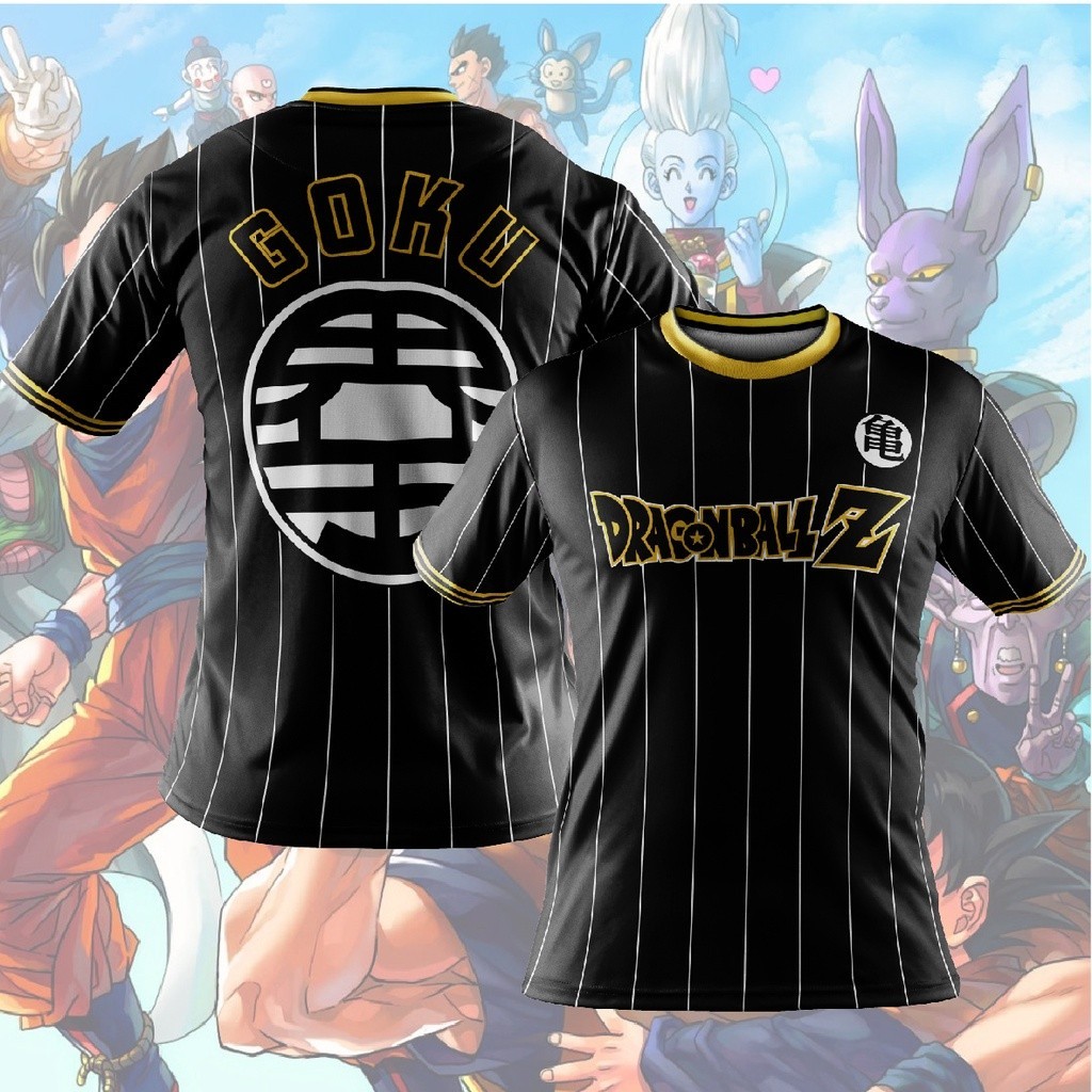 เสื้อเจอร์ซีย์ BLACK GOLD DRAGON BALL GOKU SUPER SAIYAN THIRT