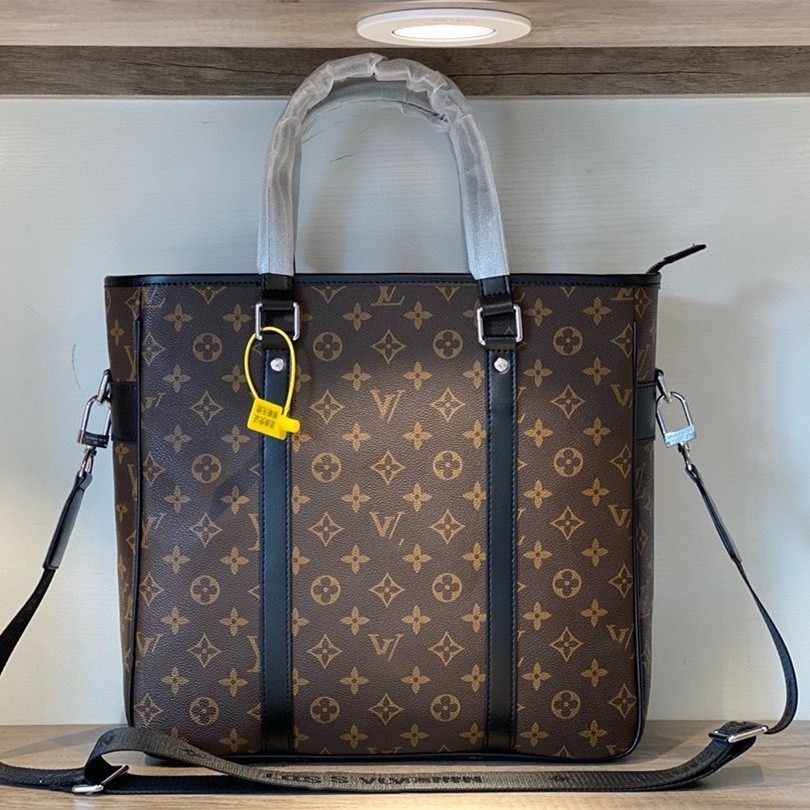 [1: 1 Boutique] Checkerboard Cowhide นูน Tote Bag ความจุขนาดใหญ่ Commuter First Choice